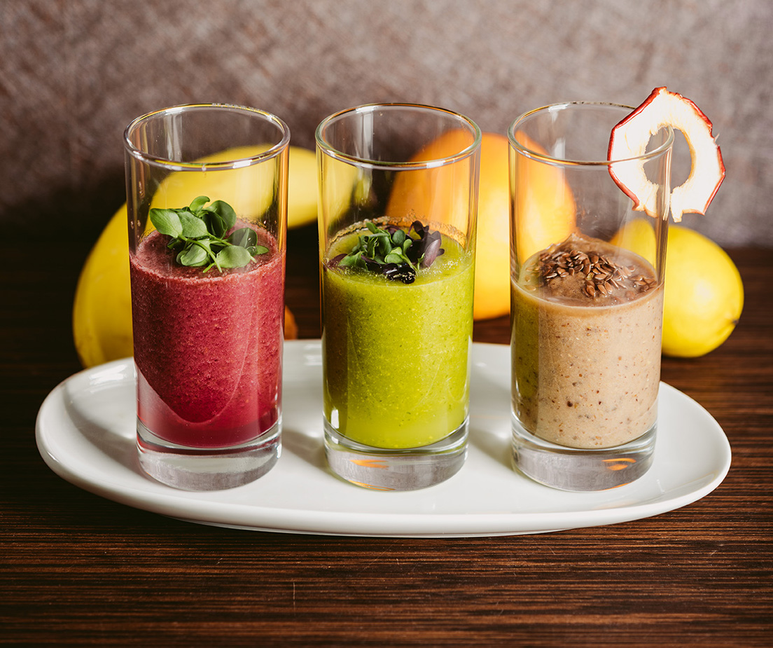 Refreshing, freshly made smoothies