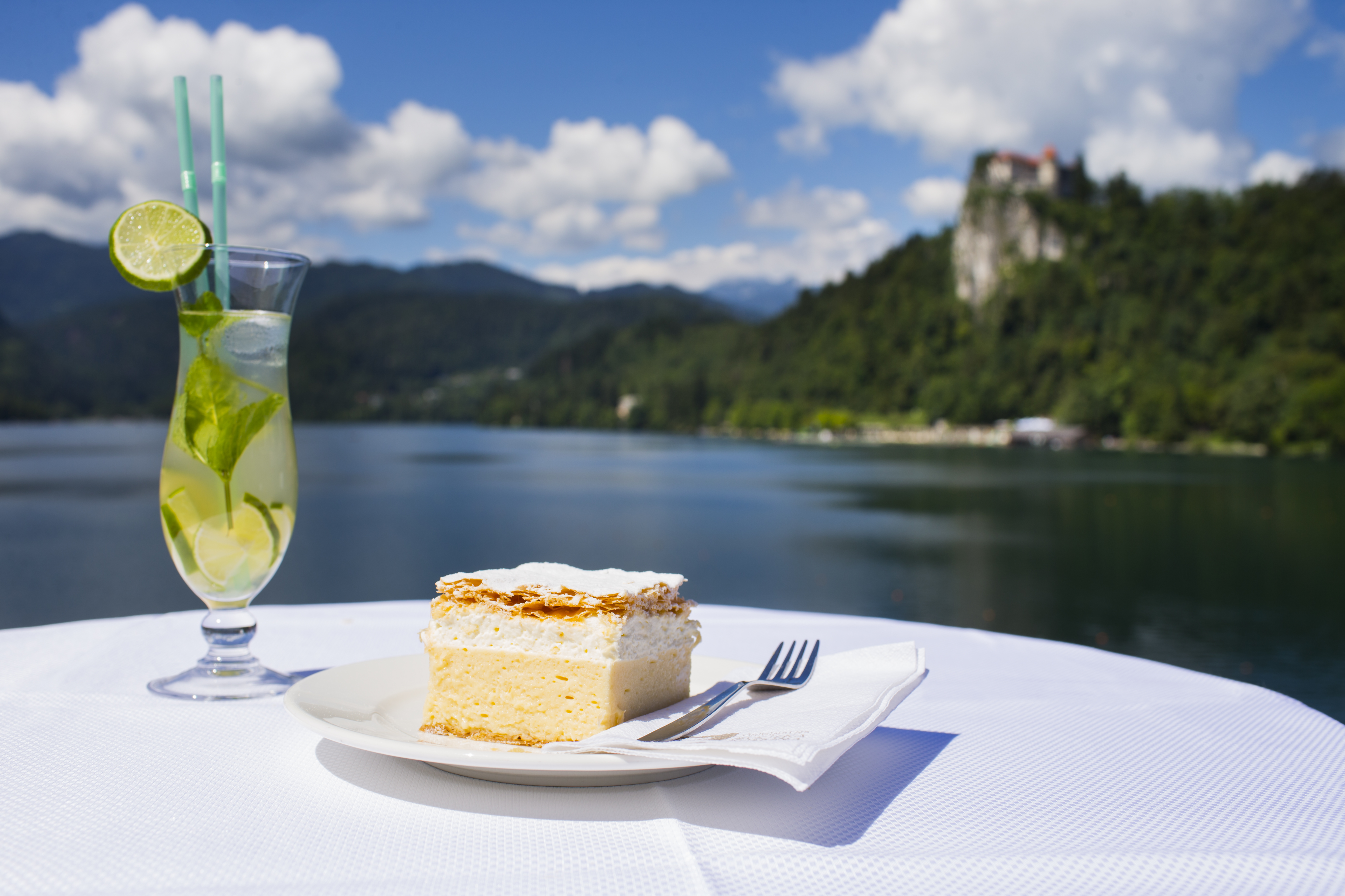 Kremšnita (La millefoglie alla crema) di Bled nella Caffetteria Park